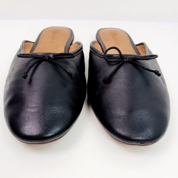 Madewell The Adelle Ballet Mule in Black Leather SZ 8.5 - Picture 6 of 9